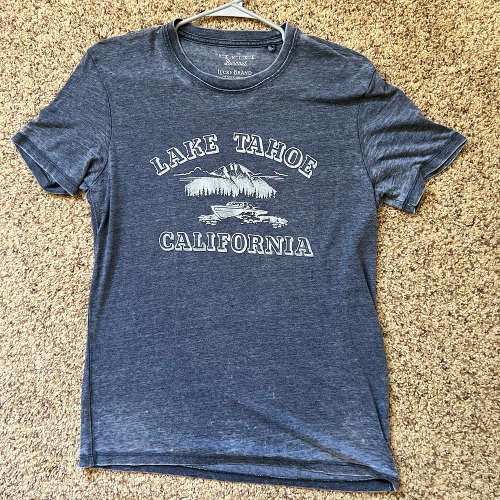 Soft Lake Tahoe California Mens T Shirt - Medium